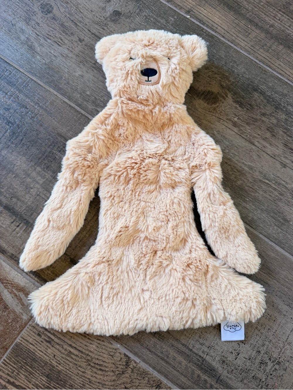 Cream Plush Bear Comforter for Kids - Snuggly Lovey